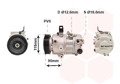 Компрессор кондиционера Van Wezel 8301K711