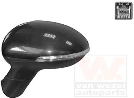 Зеркало наружное заднего вида левое Van Wezel 8323817