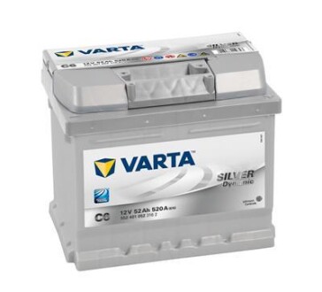 Аккумулятор Silver Dynamic 12В 52Ач 520А(EN) R+ VARTA 5524010523162