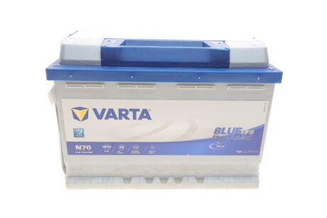 Аккумулятор Blue Dynamic EFB 12В 70Ач 760А(EN) R+ VARTA 570500076D842