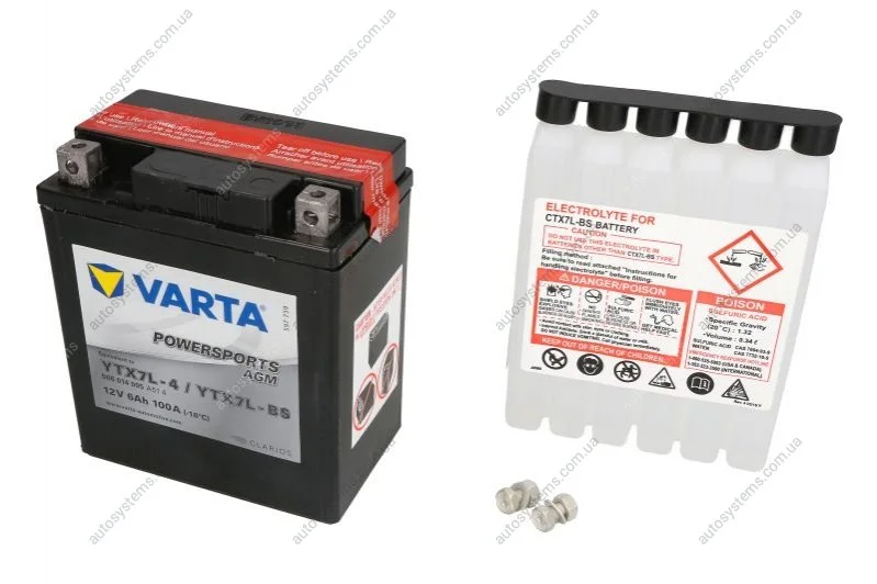 Аккумулятор VARTA YTX7L-BS VARTA FUN (фото 1)