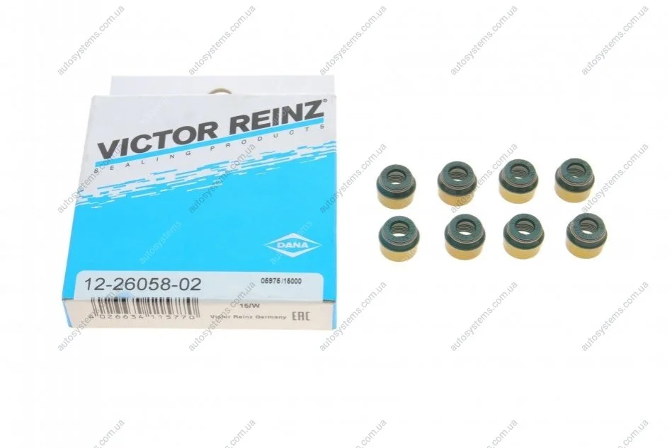 Сальник клапана (впуск/випуск) Citroen Berlingo 1.1/1.4 (к-кт 8шт) VICTOR REINZ 12-26058-02 (фото 1)