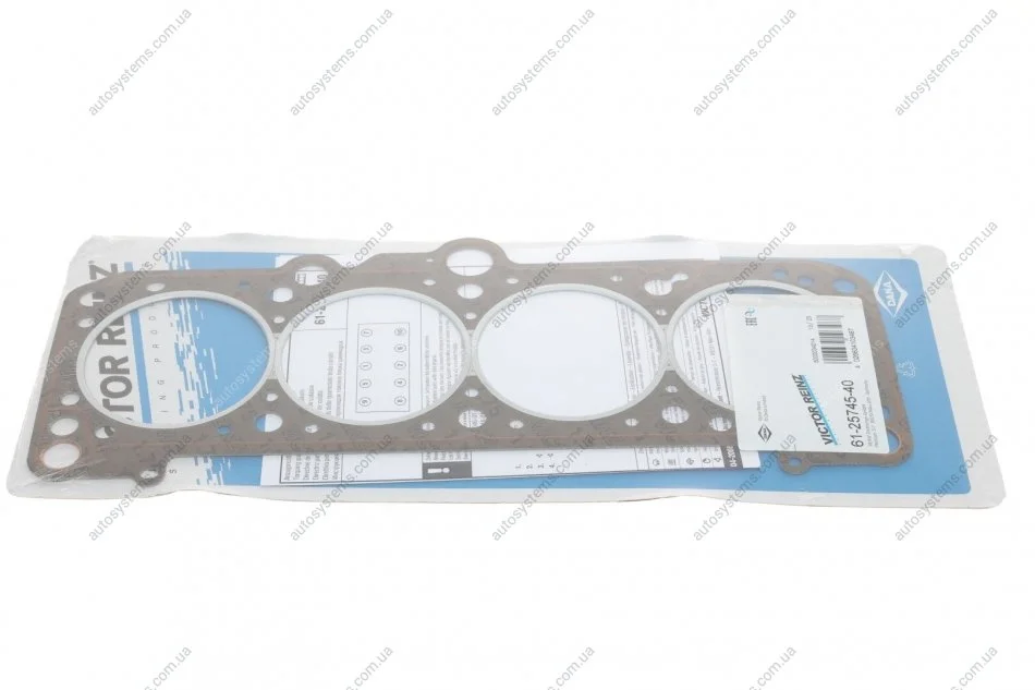 Прокладка ГБЦ VW/Audi 1.6/1.8 83- (1.75mm), Ø82.00mm VICTOR REINZ 61-25745-40 (фото 1)
