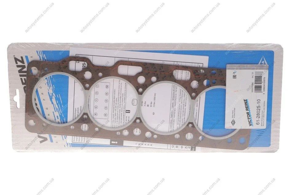 Прокладка ГБЦ VW Golf/Jetta/Polo 1.0-1.4 83-99 (1.75mm), Ø76,50 mm VICTOR REINZ 61-28025-10 (фото 1)