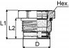 Гайка к пневмокранам D12MM M22x1.5MM VOSS 232 Wabco 893 226 683 2 (фото 2)