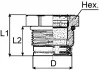 Фітінг Voss D12MM M22x1.5MM VOSS 232 Wabco 893 226 683 2 (фото 2)