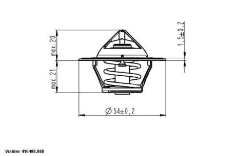 Термостат WAHLER 410488.88D