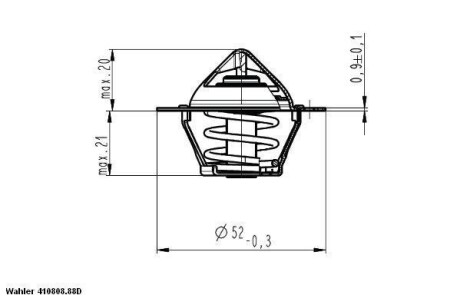 Термостат WAHLER 410808.88D