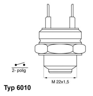 Датчик включения вентилятора WAHLER 6010.88D