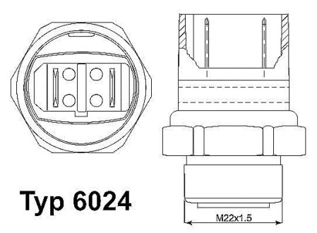 Датчик включения вентилятора WAHLER 6024.95D