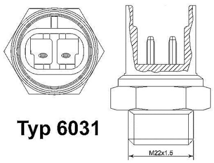 Датчик включения вентилятора WAHLER 6031.105D