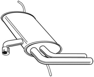 Глушитель, задняя часть WALKER 23259