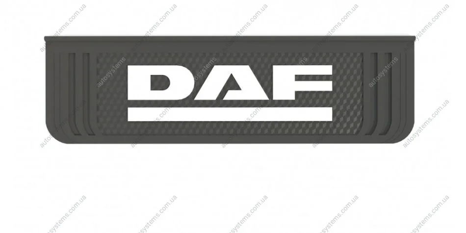 Бризковик з написом DAF 190x650mm Чорний випуклий 3D 1шт WINGMAX DF-097 (фото 1)