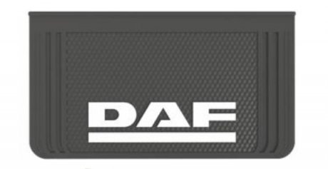 Брызговик с надписью DAF 650x360mm Черный выпуклый 3D 1шт WINGMAX DF-165 (фото 1)