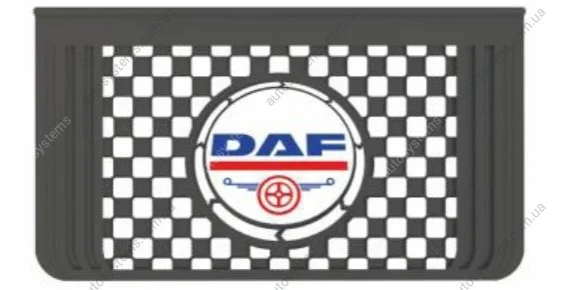 Бризковик з написом DAF 650x360mm Чорний випуклий LOGO 3D 1шт WINGMAX DF-166 (фото 1)