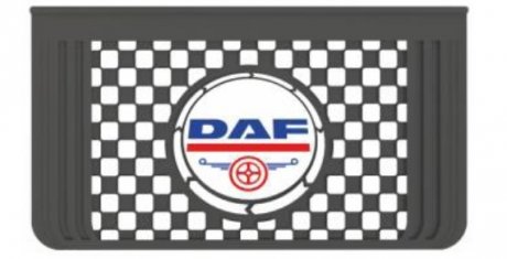 Бризковик з написом DAF 650x360mm Чорний випуклий LOGO 3D 1шт WINGMAX DF-166