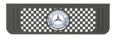 Бризковик з написом MERCEDES 650x190mm Чорний випуклий 3D LOGO 1 шт WINGMAX MB-074 (фото 1)