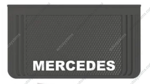 Брызговик с надписью MERCEDES 650x360mm Черный выпуклый 3D 1шт WINGMAX MB-075 (фото 1)