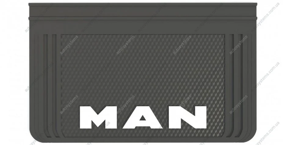Брызговик с надписью MAN 650x400mm Черный выпуклый 3D 1шт WINGMAX MN-105 (фото 1)