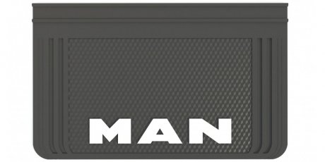 Брызговик с надписью MAN 650x400mm Черный выпуклый 3D 1шт WINGMAX MN-105