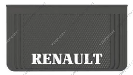 Бризковик з написом RENAULT 650x360mm чорний випуклий 3D 1шт WINGMAX RV-088 (фото 1)