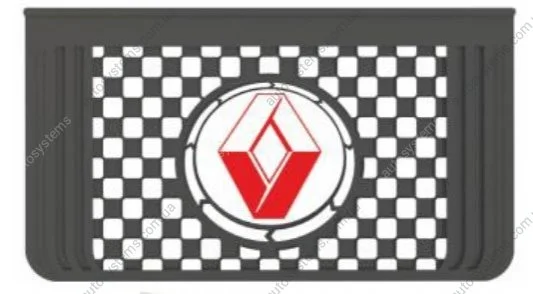Бризковик з написом RENAULT 650x360mm чорний випуклий LOGO 3D 1шт WINGMAX RV-089 (фото 1)