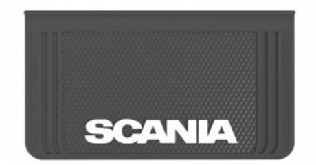 Брызговик с надписью SCANIA 650x360mm черный выпуклый 3D 1шт WINGMAX SC-078