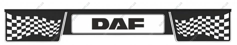 Брызговик прицепной 350 x2400 DAF 3D LONG VEHICLE BW (из трех частей) WINGMAX UN420-106 (фото 1)