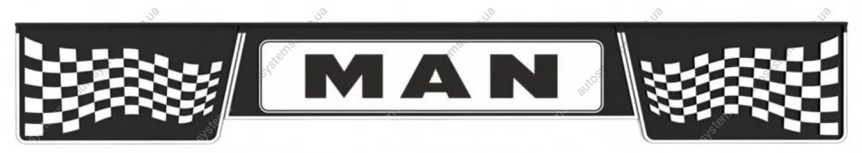 Бризковик причепний 350 x2400 MAN 3D LONG VEHICLE BW (з трьох частин) WINGMAX UN420-109 (фото 1)