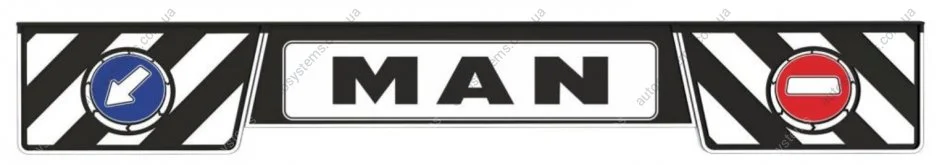 Брызговик прицепной 350 x2400 MAN 3D LONG VEHICLE (из трех частей стрелка) WINGMAX UN420-117 (фото 1)