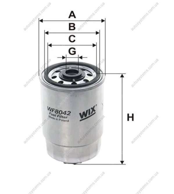 Фильтр топливный WIX FILTERS WF8042 (фото 1)
