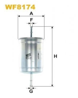 Фільтр паливний Volvo S40/S60/S80/V40/V70 1.6-2.9i 95-10/Mitsubishi Carisma 1.8 16V 97-06 WIX FILTERS WF8174 (фото 1)