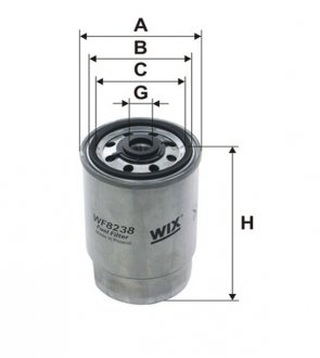 Фільтр паливний VW Passat 1.9 TDI 98-00/Skoda Superb 1.9TDI 01-08 WIX FILTERS WF8238 (фото 1)