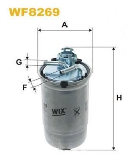 Фільтр паливний Skoda Fabia 1.4/1.9TDI/SDI 00-08/VW Polo 1.4D/1.9 01-14 WIX FILTERS WF8269