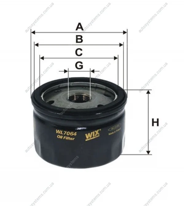 Фильтр масляный WIX FILTERS WL7064 (фото 1)