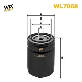 Фільтр масляний Audi 100/VW Caddy II/LT 28-35 1.3-2.5TDI 76- WIX FILTERS WL7068