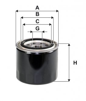 Фільтр масляний Kia Ceed/Rio 1.4-1.6 05-/Hyundai Tucson 2.0 04-/Sonata 1.8-3.0 88-/Mitsubishi/Mazda WIX FILTERS WL7081 (фото 1)