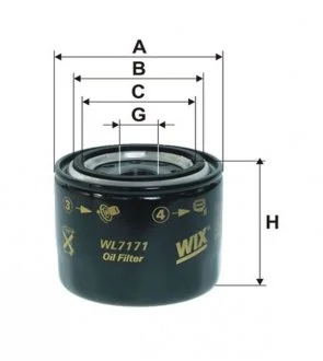 Фільтр оливний WIX FILTERS WL7171