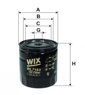 Фильтр масляний WIX FILTERS WL7183