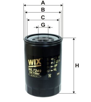 Масляный фильтр WIX FILTERS WL7249