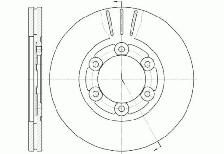 Тормозной диск передний вентилируемый WOKING D61164.10