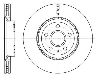Тормозной диск передний вентилируемый WOKING D61283.10