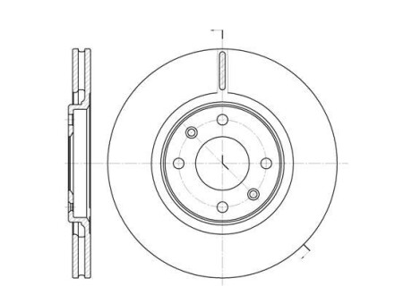 Тормозной диск передний вентилируемый WOKING D6306.10