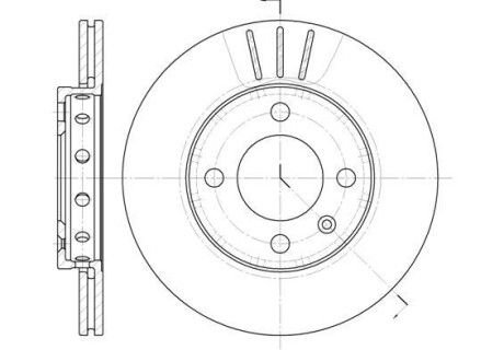 Тормозной диск передний вентилируемый WOKING D6426.10