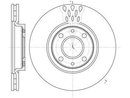 Тормозной диск передний вентилируемый WOKING D6443.10