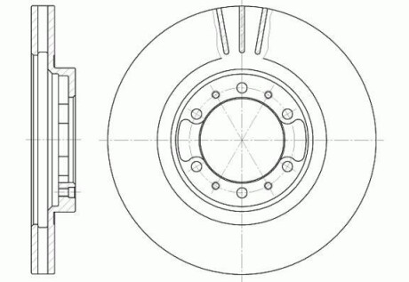 Тормозной диск передний вентилируемый WOKING D6462.10