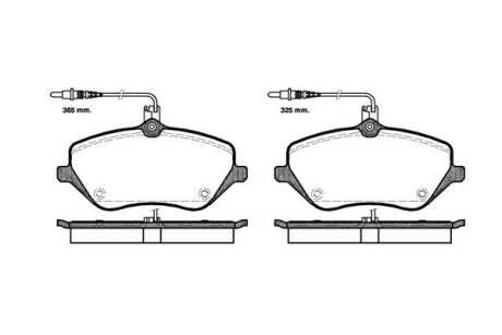 Тормозные колодки дисковые, комплект WOKING P10013.04