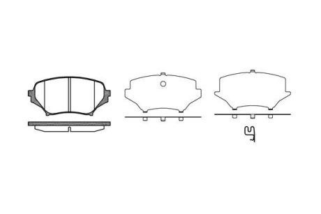 Тормозные колодки дисковые, комплект WOKING P10893.01