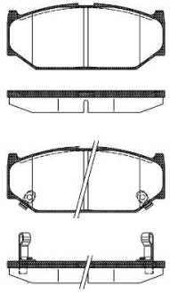 Тормозные колодки дисковые, комплект WOKING P12813.12