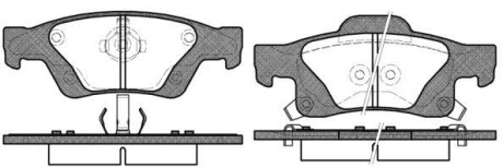 Тормозные колодки дисковые, комплект WOKING P15463.02